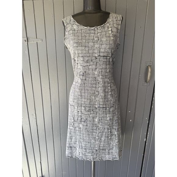 Luna Karina Potestio Dresses & Skirts - Luna Karina Potestio Dress Women’s S Black Sleeveless Cotton Abstract Tie Artsy